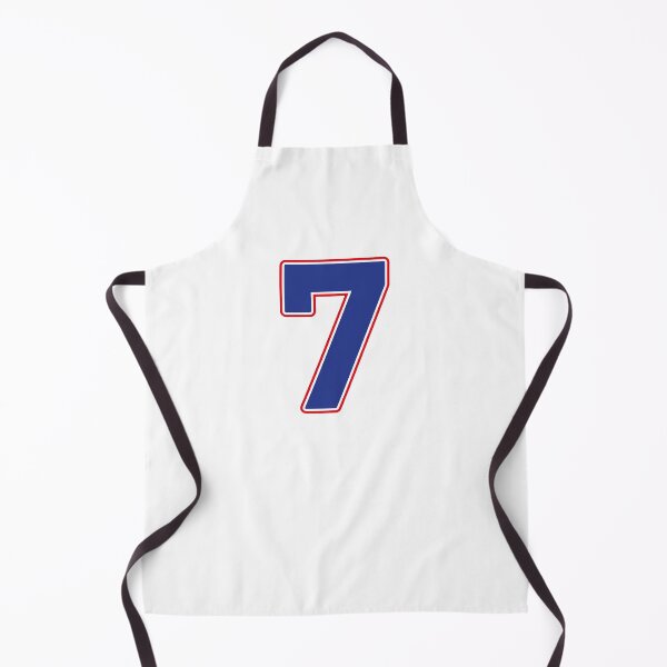 Item preview, Jersey Number 7 / Player Shirt Number Seven (Blue with Red Outline) designed and sold by STUDIO-72.