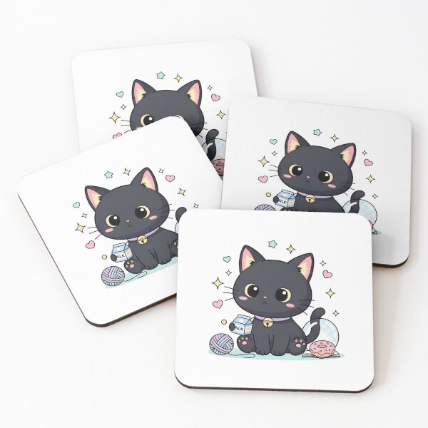 Item preview, Kawaii Black Cat | chococat designed and sold by lamiarte.