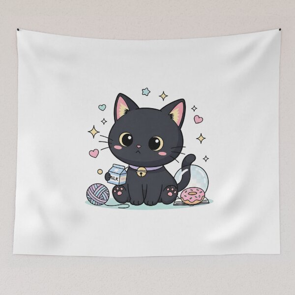 Item preview, Kawaii Black Cat | chococat designed and sold by lamiarte.