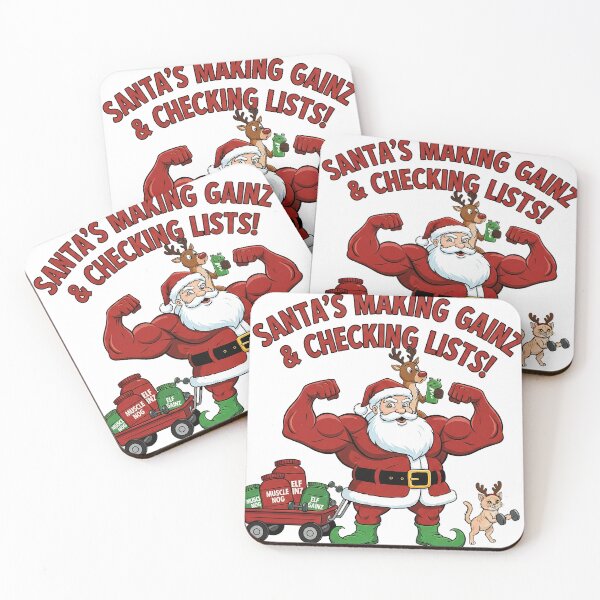 Item preview, Muscular Santa Claus Bodybuilder Gym Humour designed and sold by zoughlal.