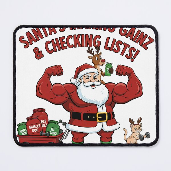 Item preview, Muscular Santa Claus Bodybuilder Gym Humour designed and sold by zoughlal.