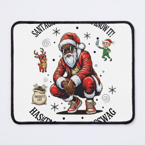 Item preview, Santagram Naughty and I Know It Christmas Swag designed and sold by zoughlal.