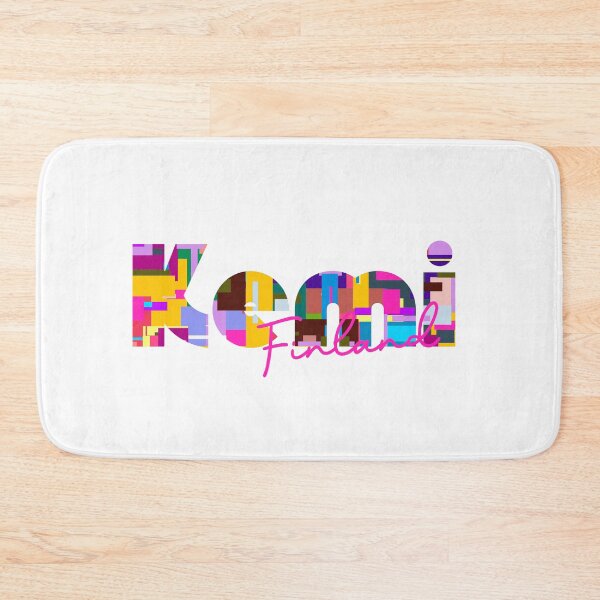 Item preview, Kemi, Finland, Vibrant Abstract City Typography Art designed and sold by Wanderful-roads.