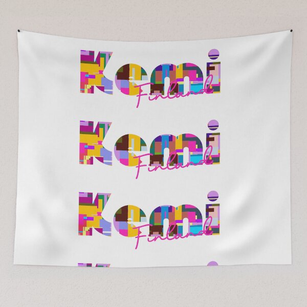 Item preview, Kemi, Finland, Vibrant Abstract City Typography Art designed and sold by Wanderful-roads.