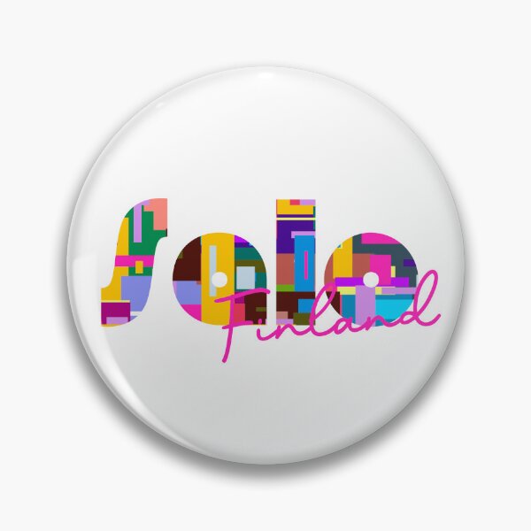 Item preview, Salo, Finland, Vibrant Abstract City Typography Art designed and sold by Wanderful-roads.