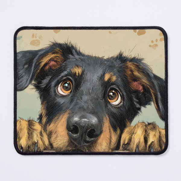 Item preview, Beauceron Peeking over Wall 01 designed and sold by Elisabeth Lucas.
