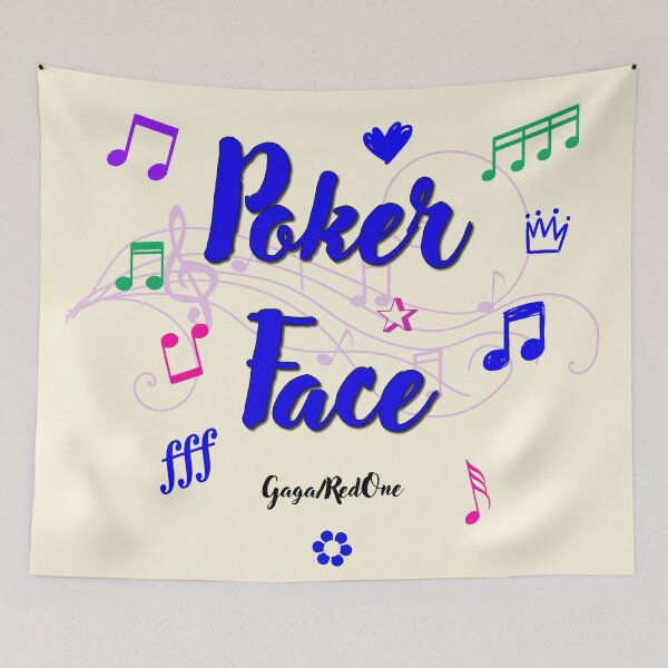 Item preview, Poker Face Popular Song Title designed and sold by CharlottePlaceArt.