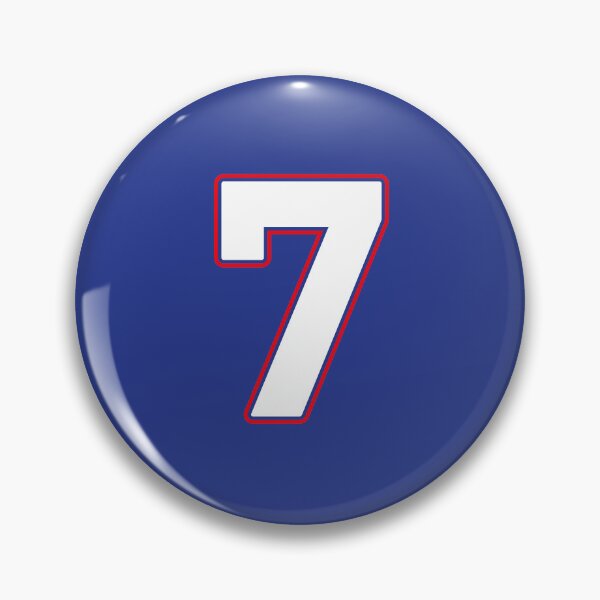 Item preview, Jersey Number 7 / Player Shirt Number Seven (White with Red Outline) designed and sold by STUDIO-72.