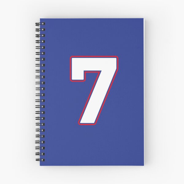 Item preview, Jersey Number 7 / Player Shirt Number Seven (White with Red Outline) designed and sold by STUDIO-72.