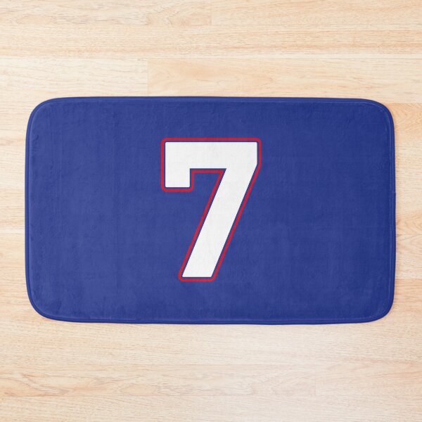 Item preview, Jersey Number 7 / Player Shirt Number Seven (White with Red Outline) designed and sold by STUDIO-72.