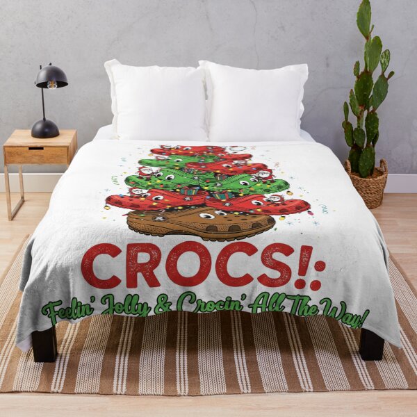 Item preview, Jolly Crocin' All The Way Crocs Clog Christmas Tree designed and sold by zoughlal.