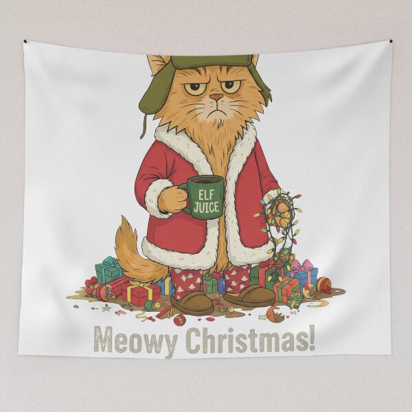 Item preview, Meowy Christmas Litter's Still Full Grumpy Cat Design designed and sold by zoughlal.