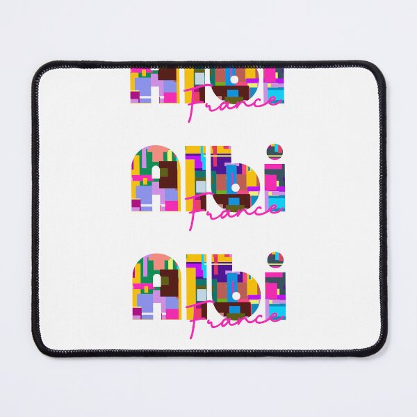Item preview, Albi, France, Vibrant Abstract City Typography Art designed and sold by Wanderful-roads.