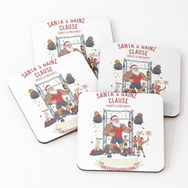 Item preview, Santa's Gainz Clause Fitness Christmas Gym Humor designed and sold by zoughlal.