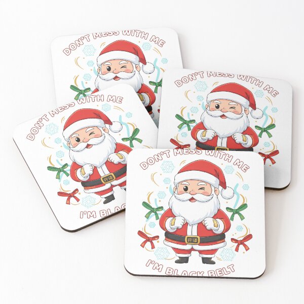 Item preview, Black Belt Santa Funny Martial Arts Christmas Cartoon designed and sold by zoughlal.