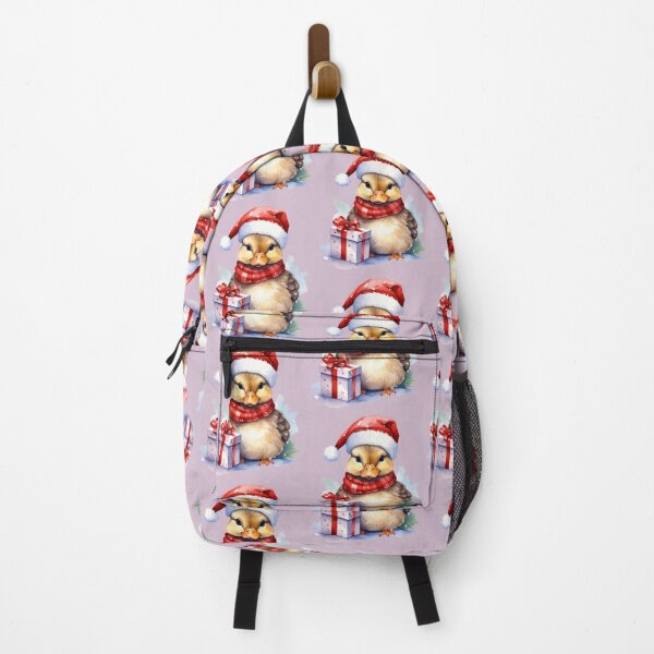 Item preview, Sitting duck with Christmas present in watercolor style designed and sold by LiskoDesign.
