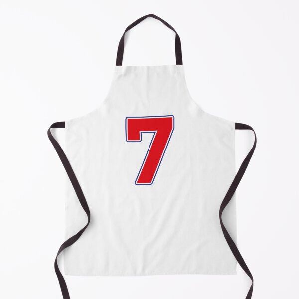 Item preview, Jersey Number 7 / Player Shirt Number Seven (Red with Blue Outline) designed and sold by STUDIO-72.