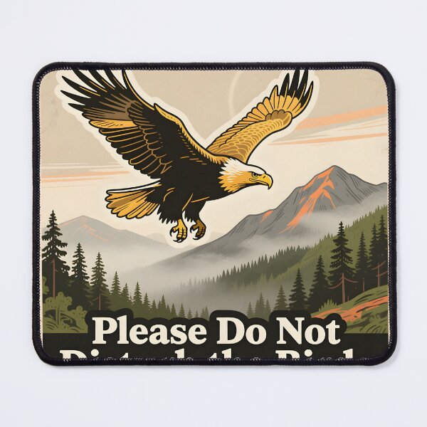 Item preview, Bird Conservation Warning – Please Do Not Disturb the Birds Eagle Sticker designed and sold by NatureNookTees.