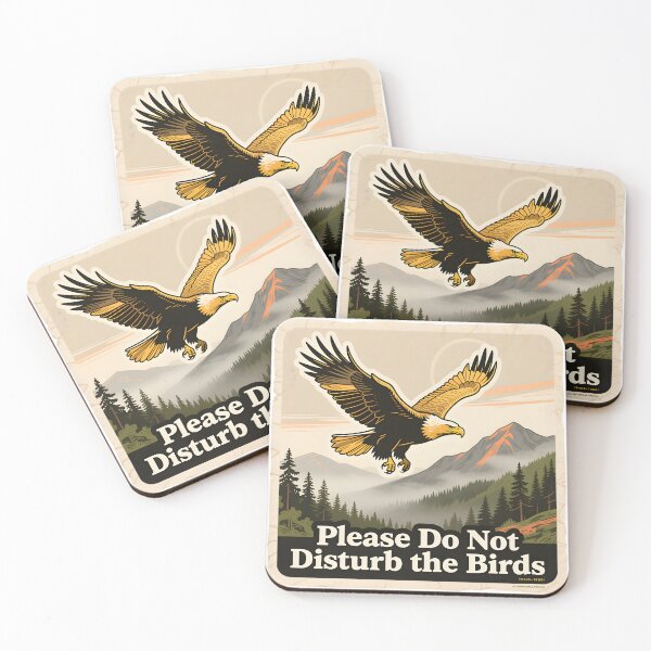 Item preview, Bird Conservation Warning – Please Do Not Disturb the Birds Eagle Sticker designed and sold by NatureNookTees.