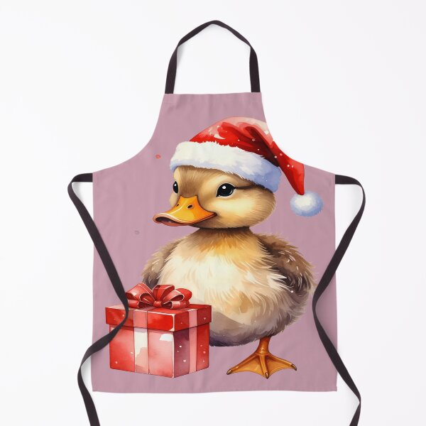 Item preview, Duck with Christmas present in watercolor style designed and sold by LiskoDesign.