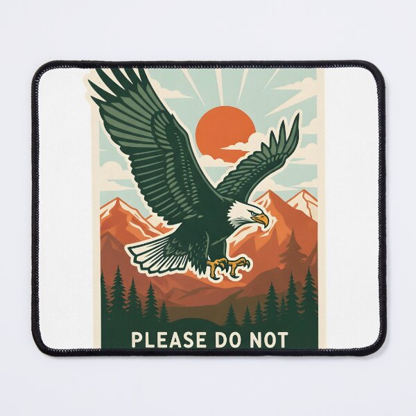 Item preview, Retro National Park Eagle – Do Not Disturb the Birds Sticker designed and sold by NatureNookTees.