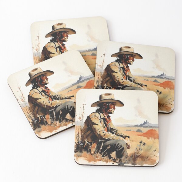 Item preview, Wild West Cowboy Gazing into the Horizon | Vintage Aesthetic designed and sold by UnhingedBird.