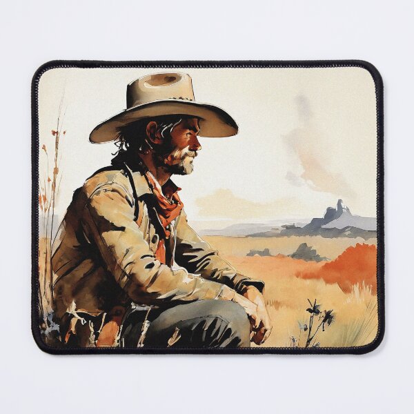 Item preview, Wild West Cowboy Gazing into the Horizon | Vintage Aesthetic designed and sold by UnhingedBird.