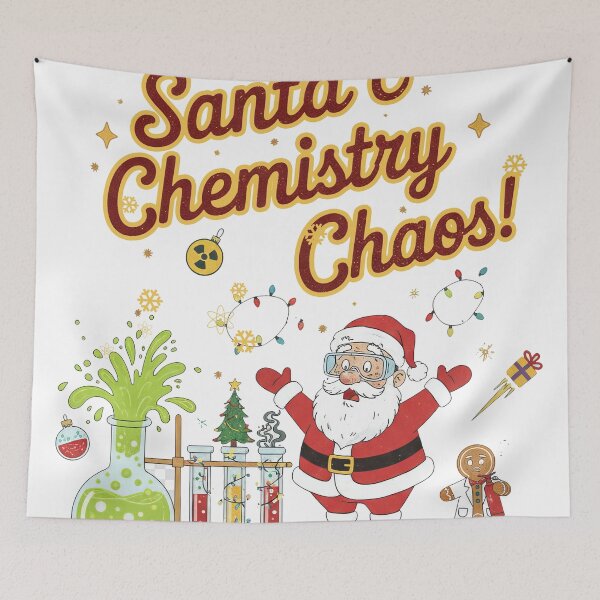 Item preview, Santa's Chemistry Chaos Mad Scientist Christmas Humour designed and sold by zoughlal.