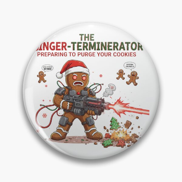Item preview, Ginger Terminator Purging Cookies Sci Fi Christmas Design designed and sold by zoughlal.