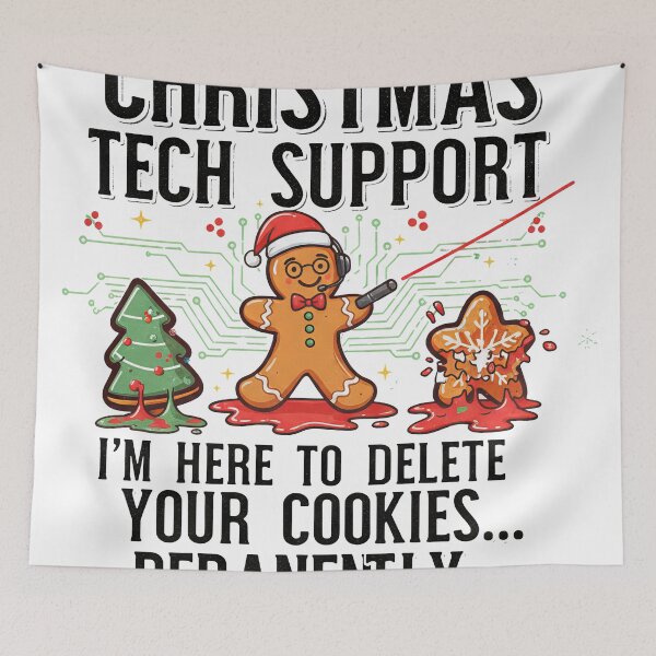 Item preview, Christmas Tech Support Delete Your Cookies Funny Humour designed and sold by zoughlal.