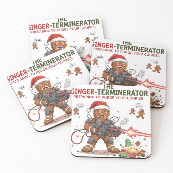 Item preview, Ginger Terminator Purging Cookies Sci Fi Christmas Design designed and sold by zoughlal.
