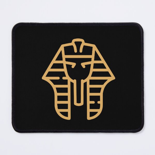 Item preview, Minimalist Golden Pharaoh Mask Outline | King Tut Luxury Art designed and sold by ZentroShop.