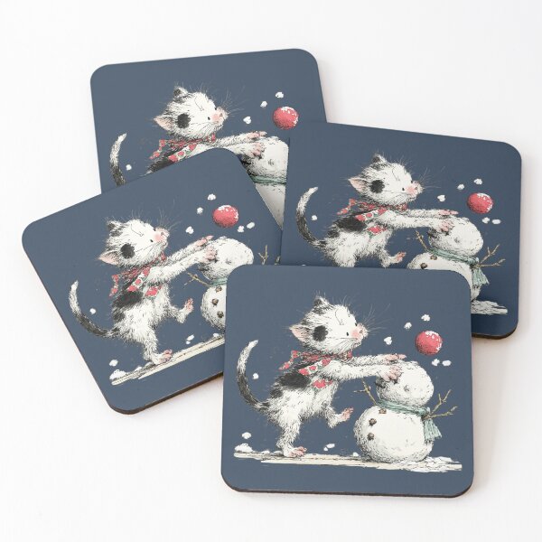 Item preview, Snowman and The Kitty designed and sold by MarigoldandLily.