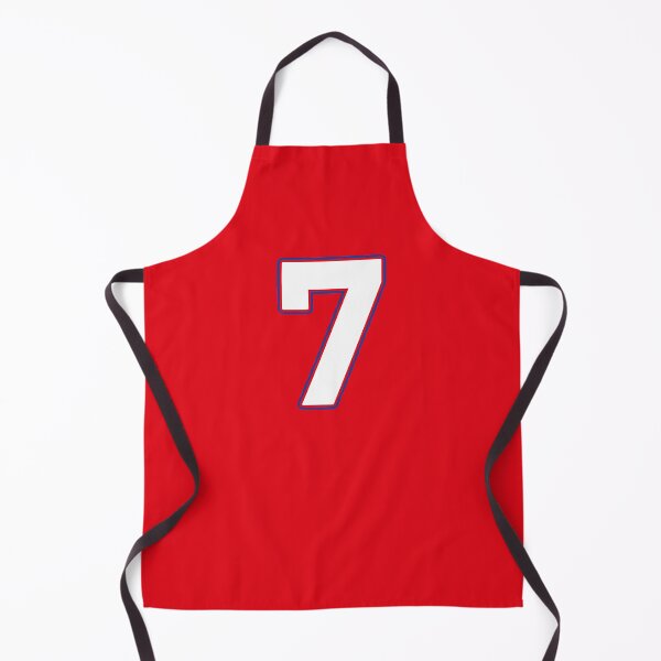 Item preview, Jersey Number 7 / Player Shirt Number Seven (White with Blue Outline) designed and sold by STUDIO-72.