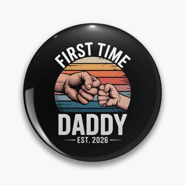 Item preview, First Time Daddy Est 2026 Retro New Dad Pregnancy Announcement Reveal designed and sold by Gogetgiggles.