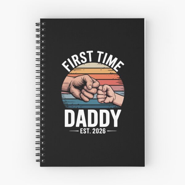 Item preview, First Time Daddy Est 2026 Retro New Dad Pregnancy Announcement Reveal designed and sold by Gogetgiggles.