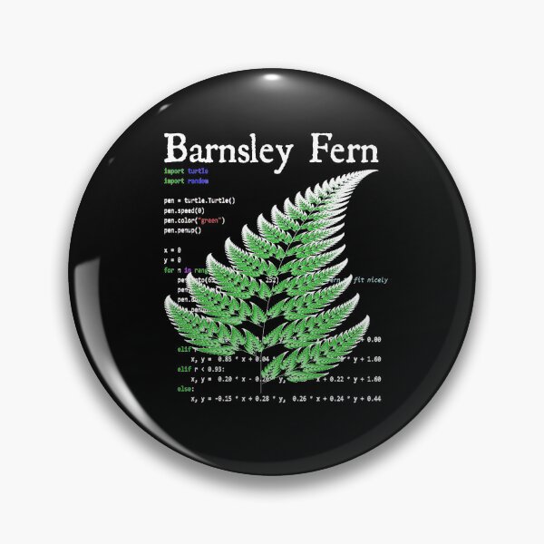Item preview, Nerdy Vintage Barnsley Fern Fractal Math Science Teacher White Text designed and sold by MathWare MathClips.
