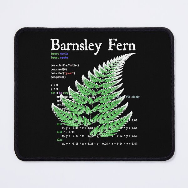 Item preview, Nerdy Vintage Barnsley Fern Fractal Math Science Teacher White Text designed and sold by MathWare MathClips.