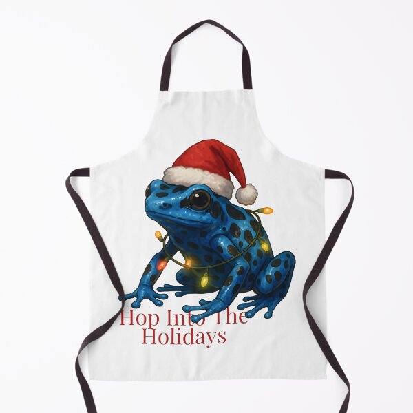 Item preview, Hop Into the Holidays – Blue Poison Dart Frog Christmas designed and sold by SVALANART.