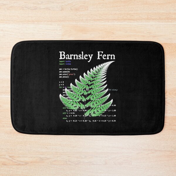 Item preview, Nerdy Vintage Barnsley Fern Fractal Math Science Teacher White Text designed and sold by MathWare MathClips.