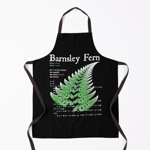 Item preview, Nerdy Vintage Barnsley Fern Fractal Math Science Teacher White Text designed and sold by MathWare MathClips.