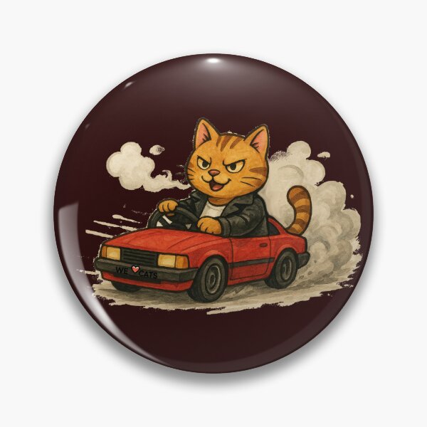 Item preview, Drift Master Cat – Cool Watercolor Drifting Kitty designed and sold by WeLoveCatss.
