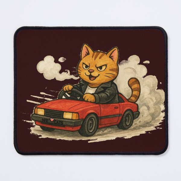 Item preview, Drift Master Cat – Cool Watercolor Drifting Kitty designed and sold by WeLoveCatss.