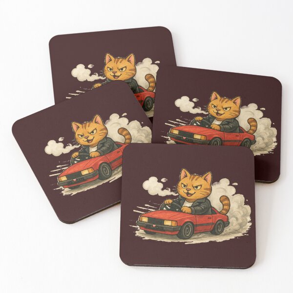 Item preview, Drift Master Cat – Cool Watercolor Drifting Kitty designed and sold by WeLoveCatss.