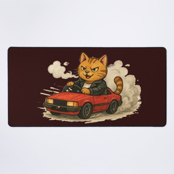 Item preview, Drift Master Cat – Cool Watercolor Drifting Kitty designed and sold by WeLoveCatss.