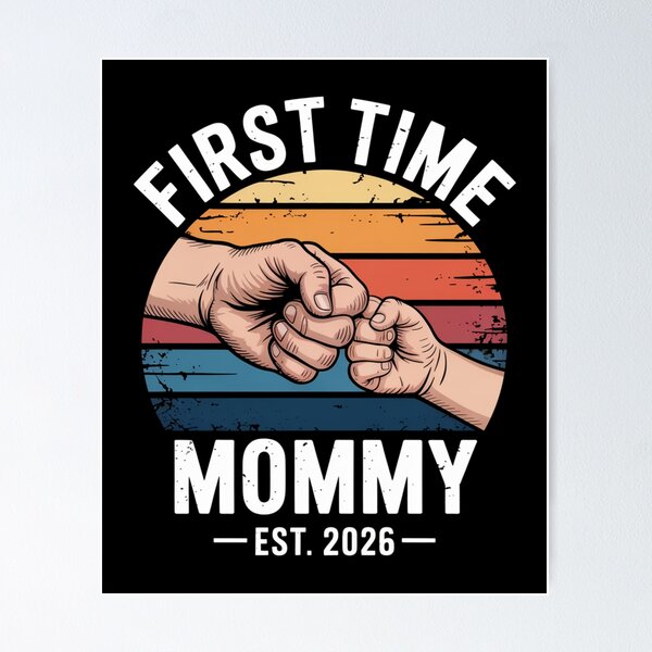 Item preview, First Time Mommy Est 2026 Retro Pregnancy Announcement New Mom Reveal designed and sold by Gogetgiggles.