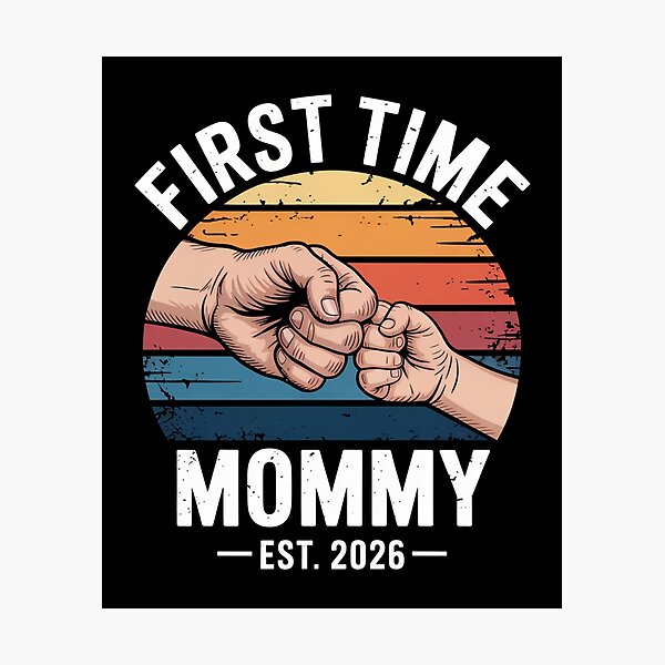 Item preview, First Time Mommy Est 2026 Retro Pregnancy Announcement New Mom Reveal designed and sold by Gogetgiggles.
