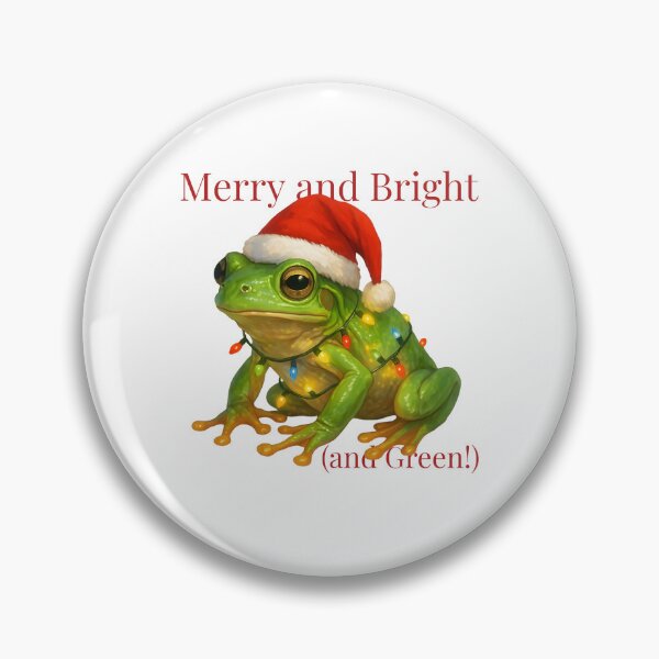 Item preview, Merry & Bright (and Green) – Tree Frog Christmas designed and sold by SVALANART.