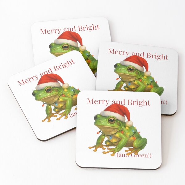 Item preview, Merry & Bright (and Green) – Tree Frog Christmas designed and sold by SVALANART.