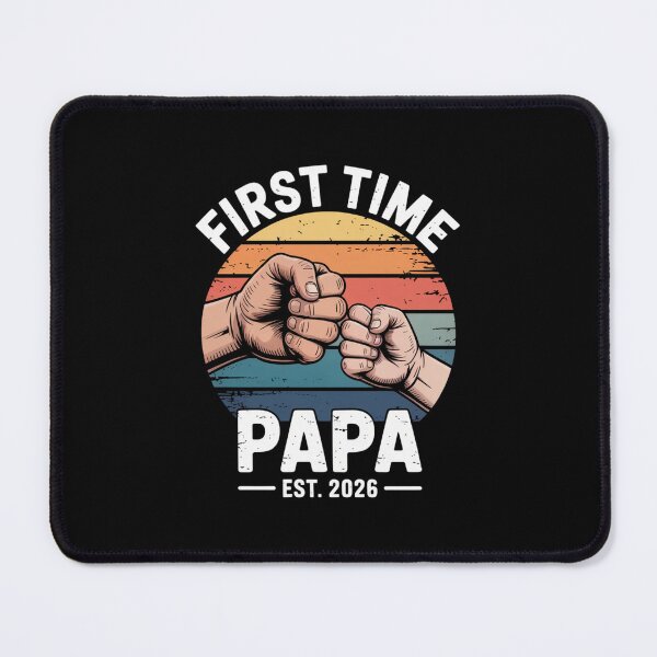 Item preview, First Time Papa Est 2026 Retro New Papa Announcement Fist Bump designed and sold by Gogetgiggles.